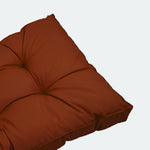 Ensemble de coussins capitonnés terracotta 60x60 cm, épaissis 15 cm, pour fauteuils et canapés, moelleux et confortables.