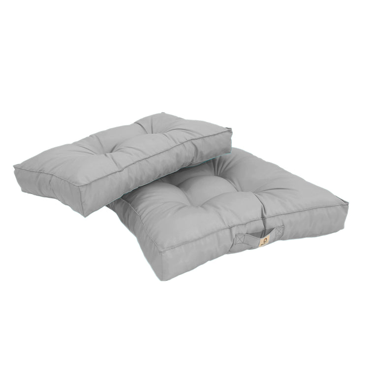 Coussins pour salon de jardin capitonné 50x50cm gris galet - Deco-arts.fr