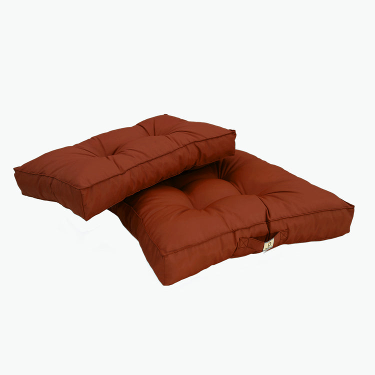 Coussins pour salon de jardin capitonné 60x60cm Terracotta - Deco-arts.fr