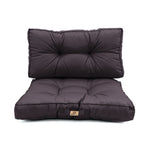 Ensemble de coussins capitonnés gris carbone 60x60cm, épais 15cm, moelleux pour fauteuils et canapés, Deco-arts.fr