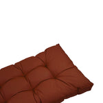 Ensemble de coussins capitonnés terracotta pour banquette, 100x50 cm, épais 15 cm, comprenant une assise et deux dossiers.