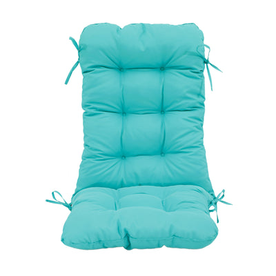 Coussin de dossier pour fauteuil ou canapé, capitonné, 120x50 cm, bleu Caraïbes, confort 8 cm, Deco-arts.fr