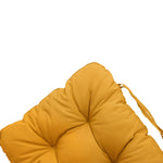 Coussin de chaise Dossier Haut 120x50 cm jaune capitonné pour fauteuils et canapés, confort 8cm, Deco-arts.fr