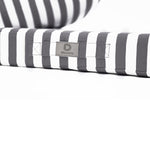 Coussins pour fauteuils et canapés Jardin, ensemble rayure gris foncé, assise et dossier, tissu premium 270g, Deco-arts.fr