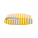 Ensemble de coussins de salon jardin rayure jaune 50x50 cm pour fauteuils et canapés, en tissu premium 270g.