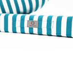 Ensemble de coussins de salon de jardin rayure turquoise, 60x60 cm, pour fauteuils et canapés, en tissu 270g, Deco-arts.fr