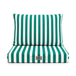 Conjunto de Cojines para Salón de Jardín 60x60 Rayas Verde - Premium 270g (Asiento + Respaldo)