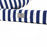 Conjunto de Cojines para Salón de Jardín 50x50 Rayas Azul Marino - Premium 270g (Asiento + Respaldo)
