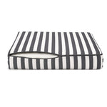 Conjunto de Cojines para Salón de Jardín 50x50 Rayas Gris Oscuro - Premium 270g (Asiento + Respaldo)
