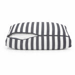 Conjunto de Cojines para Salón de Jardín 50x50 Rayas Gris Oscuro - Premium 270g (Asiento + Respaldo)