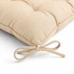 Lote de 4 Cojines para Silla 40x40 Beige - Interior y Exterior (Hidrófugo con Sujeciones)