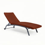 Matelas transat déhoussable 185x55 gris carbone — bain de soleil