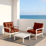 Ensemble de coussins capitonnés 50x50 cm en terracotta, épaissis 15cm, pour fauteuils et canapés, style moelleux et confortable.