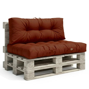 Ensemble Coussins Palette 120x80 Terracotta - Imperméable & Épais 15cm