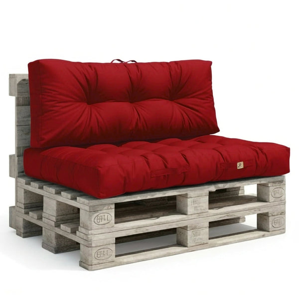 Ensemble Coussins Palette 120x80 Rouge Piment, épaisseur 15 cm