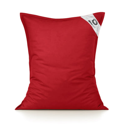 Housse pour Pouf Géant XL 120x80cm Intérieur et Extérieur - Rouge piment - Deco-arts.fr