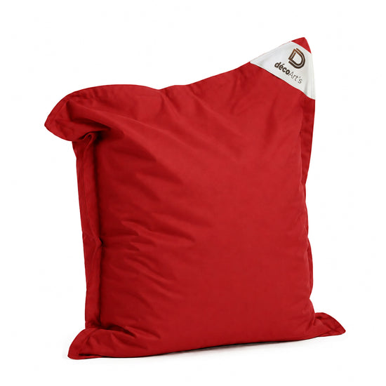 Funda de Puf XL 120x80 Rojo Pimiento - (Funda para Rellenar - Interior/Exterior)