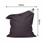 Funda de Puf XL 120x80 Gris Carbón - (Funda para Rellenar - Interior/Exterior)