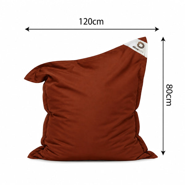 Housse de Pouf XL 120x80 Terracotta - (Housse Seule à Garnir - Intérieur/Extérieur)