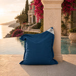 Funda de Puf XL 120x80 Azul Petróleo - (Funda para Rellenar - Interior/Exterior)