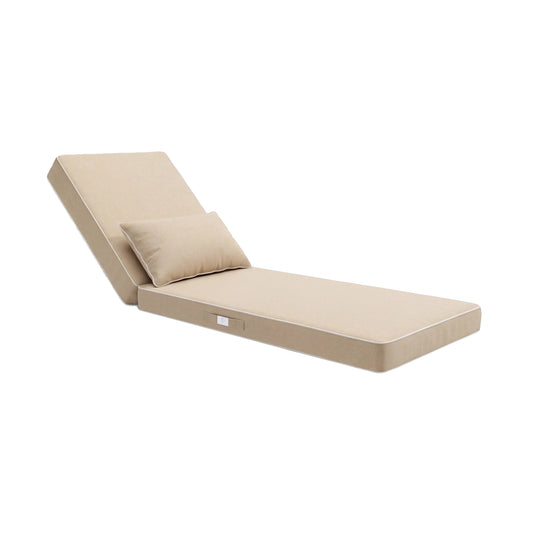 Matelas jaune 190x60 cm en situation extérieure