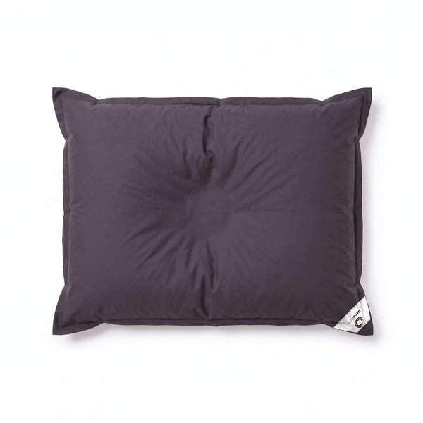 Pouf géant flottant Gris Carbone vu de dessus sur fond blanc