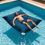 Housse de Pouf Flottant XXL 180x140 Bleu Pétrole - (Housse Seule à Garnir - Spécial Piscine)