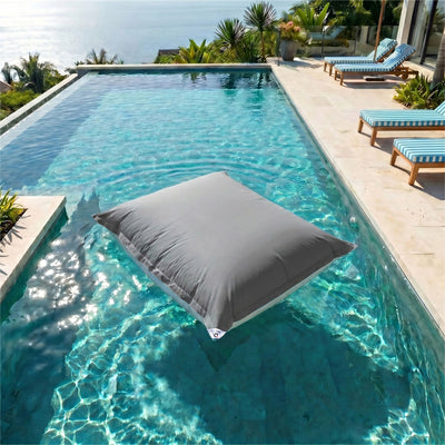 Puf Gigante Flotante 180x140 Gris Guijarro - Piscina & XXL (Perlas)