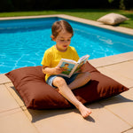 Housse de pouf XL en terracotta 120x80 pour fauteuil pouf en tissu, intérieur et extérieur, de la marque Deco-arts.fr