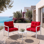 Ensemble Coussins Capitonné 60x60 Rouge - Épais 15cm & Moelleux (Assise + Dossier)