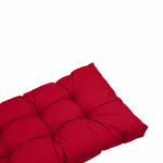 Ensemble Coussins Capitonné 60x60 Rouge - Épais 15cm & Moelleux (Assise + Dossier)