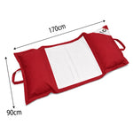 Puf Flotante para Piscina XXL 170x90 Rojo Pimiento - Colchoneta de Hamaca con Perlas (Confort Adulto)