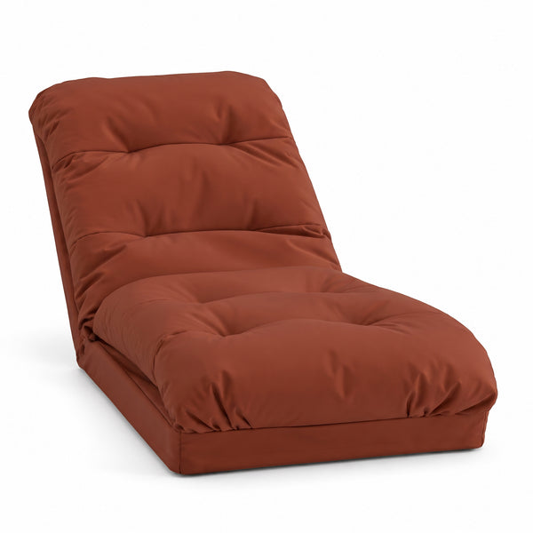 Sillón de Suelo Convertible Terracota - 3 en 1 (Cama 210x60) & Respaldo Regulable