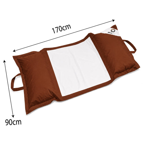 Puf Flotante para Piscina XXL 170x90 Terracota - Colchoneta de Hamaca con Perlas (Confort Adulto)