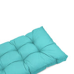 Ensemble Coussins Capitonné Banquette 100x50 Bleu Caraïbes - Épais 15cm (1 Assise + 2 Dossiers)