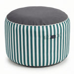 Pouf Rond Rayure Vert - Premium 270g - Hauteur 40cm Diamètre 70cm