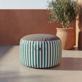 Pouf Rond Rayure Vert - Premium 270g - Hauteur 40cm Diamètre 70cm