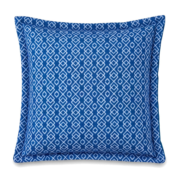 Coussin déco 45x45 motif Géométrique Vert, vue de face