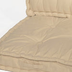 Kit de 3 coussins palette Deco Arts, assise et dossiers capitonnés beige clair 120x80cm, épaisseur 20cm pour fauteuils et canapés