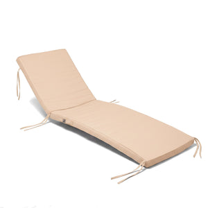 Colchoneta para Tumbona 185x60 Beige - Con Funda Extraíble & Impermeable (Tumbona)