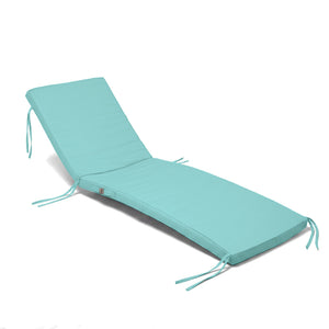 Colchoneta para Tumbona 185x60 Azul Caribe - Con Funda Extraíble & Impermeable (Tumbona)