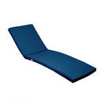Matelas bain de soleil 185x60 cm Bleu Pétrole pour transat, déhoussable et imperméable, de marque Deco-arts.fr