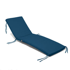 Matelas Bain de Soleil 185x60 Bleu Pétrole - Déhoussable & Imperméable (Transat)