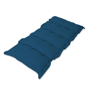 Coussin Banc & Sol Capitonné 120x60 Bleu Pétrole - Épais 10cm (Polyvalent)