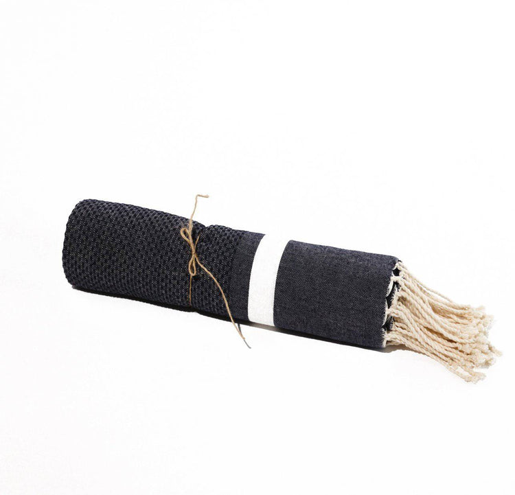 Fouta en coton tissage nid d&