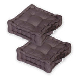 Coussin de sol lot de 2 - 40 x 40 cm Gris Carbone - Deco-arts.fr