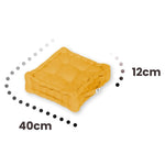 Coussin de sol lot de 2 - 40 x 40 cm Jaune Miel - Deco-arts.fr