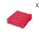 Coussin de sol lot de 2 - 50 x 50 cm Rouge Piment - Deco-arts.fr