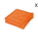 Coussin de sol lot de 2 - 60 x 60 cm Orange - Deco-arts.fr