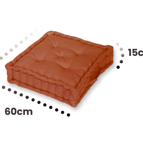 Coussin de sol lot de 2 (60 x H15 cm) Terracotta - Deco-arts.fr